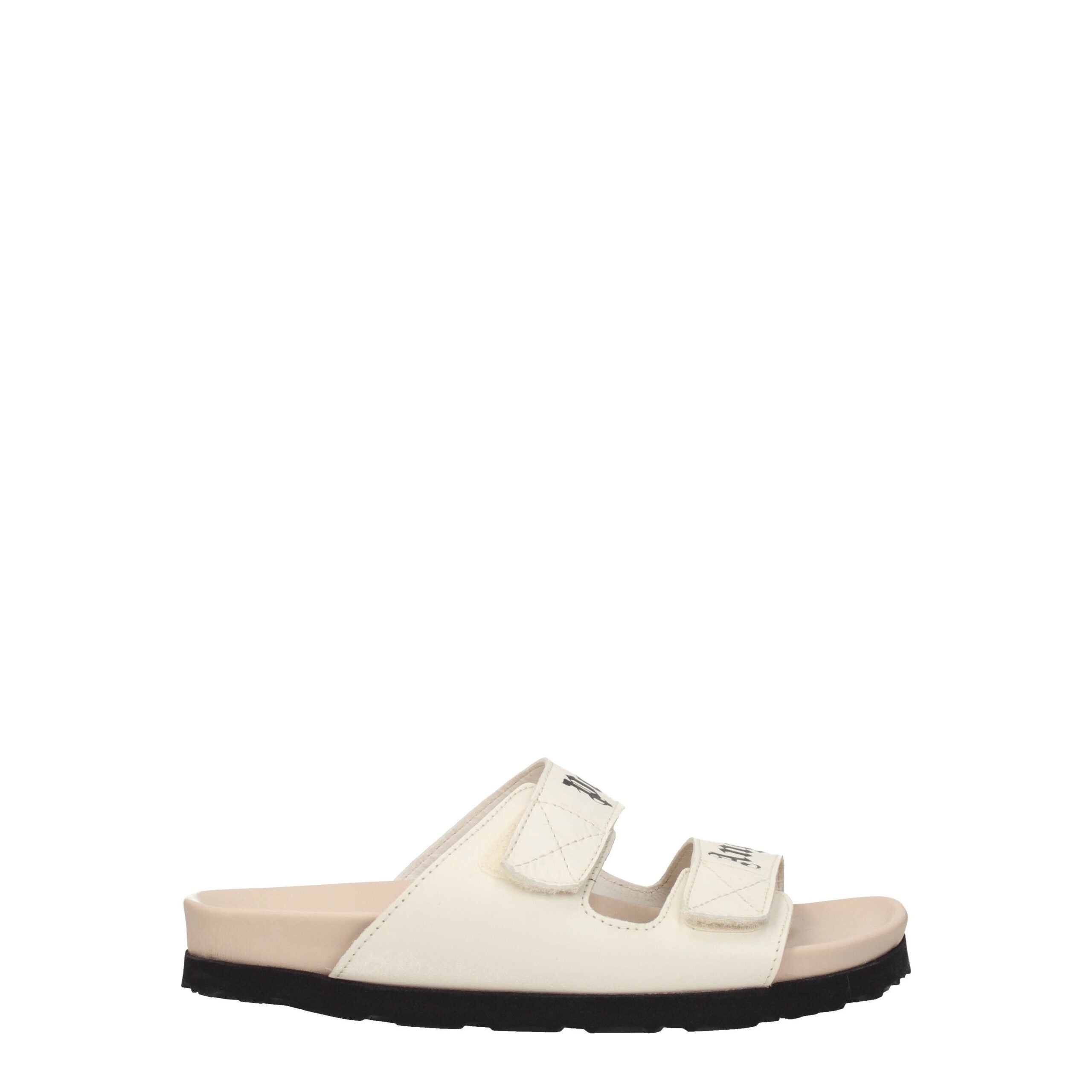 Palm Angels Beige Leather Sandal
